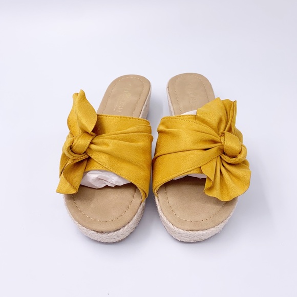 Knotted open toe mule espadrille sandal - Picture 2 of 8